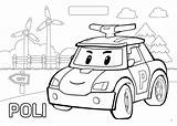 Poli Robocar Coloring Pages Drawing Kids Car Getdrawings sketch template