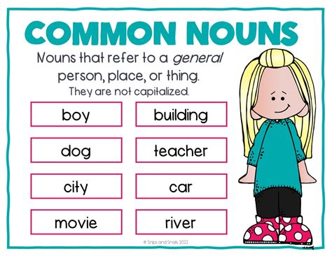 common  proper nouns snips  snails teaching