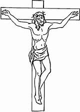Jesus Cross Coloring Jezus Pages Kruis Categories Christ Crucifix Aan Het sketch template