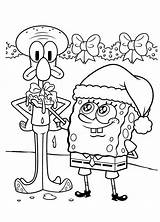 Coloring Spongebob Pages Christmas Rocks Kolorowanki Squidward Zapisano Cartoon sketch template