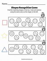 Worksheets Shapes Recognition Activity sketch template
