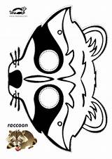 Raccoon Fasching Krokotak Masks Karneval Manuelle Animés Activite Masque Dessins Masques Visuels Activité Foret Papier Caretas sketch template