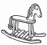 Rocking Horse sketch template