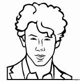 Jonas Nick Coloring Pages People Brothers Famous Printable Color Brother Categories Celebrities Kids sketch template