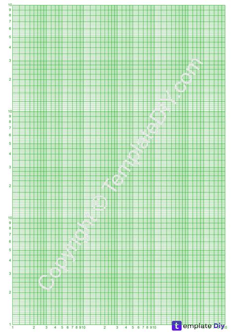 semi log graph papergrid paper printable template   graph paper