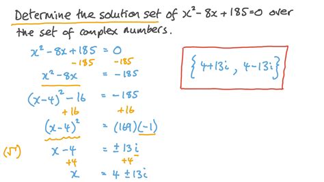 question video solving quadratic equations   set  complex