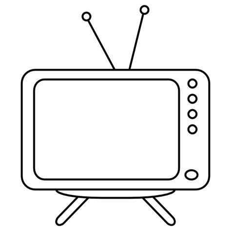 tv clipart colouring pages clipartsco