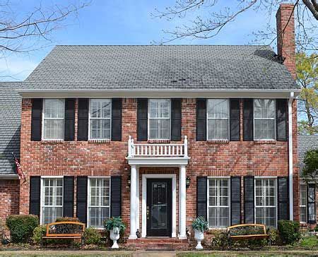 plan tx timeless traditional  story colonial house exteriors brick exterior house