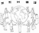 Coloring Pages Diversity Cultural Around Children Multicultural People Kids Preschoolers Template Printable Colouring Sheets Google Adult Print Book Search Kunjungi sketch template