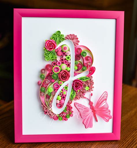 ayani art quilling typography quilling  letter