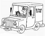 Postman Pat Coloring Car Bulkcolor sketch template