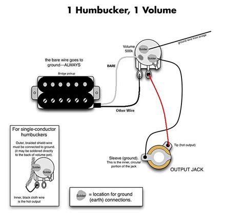 wiring diagram  humbucker  volume