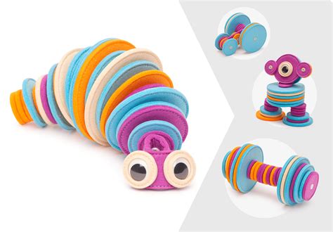 caterpillar knop knop toy building kits  stem sensory play