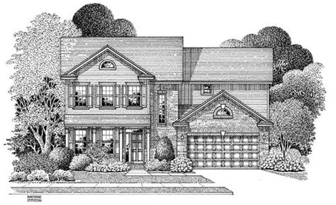 colonial style   bed  bath  car garage colonial house plans colonial house