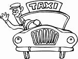 Taxi Coloring Driver Pages Getdrawings sketch template