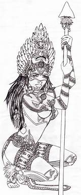 Aztec Warrior Tattoo Coloring Pages Tattoos Drawing Girl Drawings Google Search Azteca Realistic Prehistoric Plants Arte Princess Guerriero Azteco Designs sketch template
