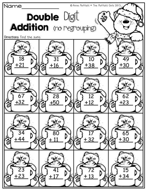 images  winter addition worksheets  printable