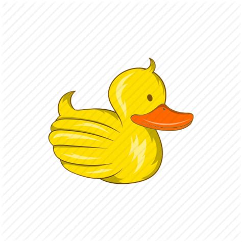 Cartoon Duck Object Rubber Sign Toy Yellow Icon