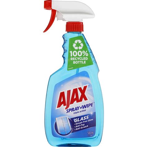ajax spray  wipe glass cleaner trigger spray ml woolworths