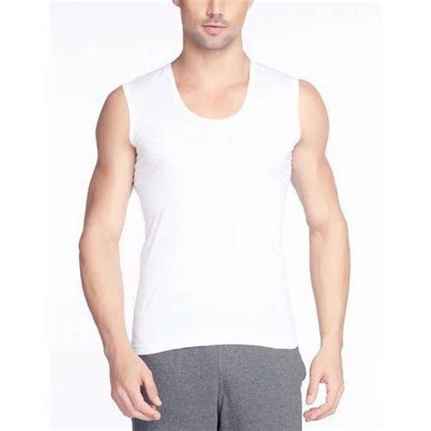 cotton white mens inner vest size cm 85 90 and 90 95 rs 25 piece