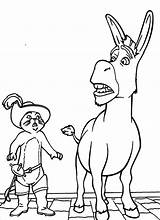 Donkey Shrek Puss Boots Coloring Pages Musical Class Drawing Colouring Color Getcolorings Musicals Characters Helena Draw Fictional Toys Sketches Library sketch template