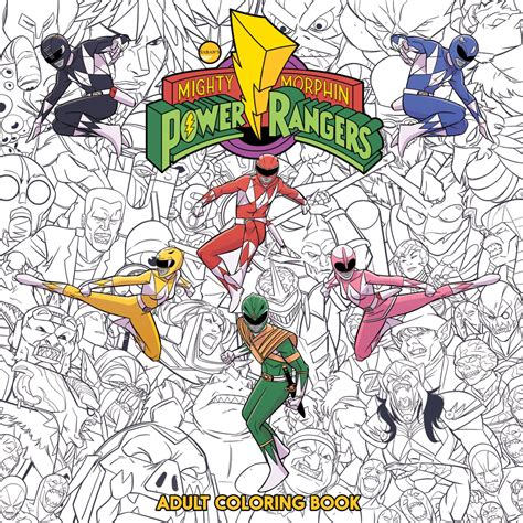 preview mighty morphin power rangers adult coloring book graphic policy