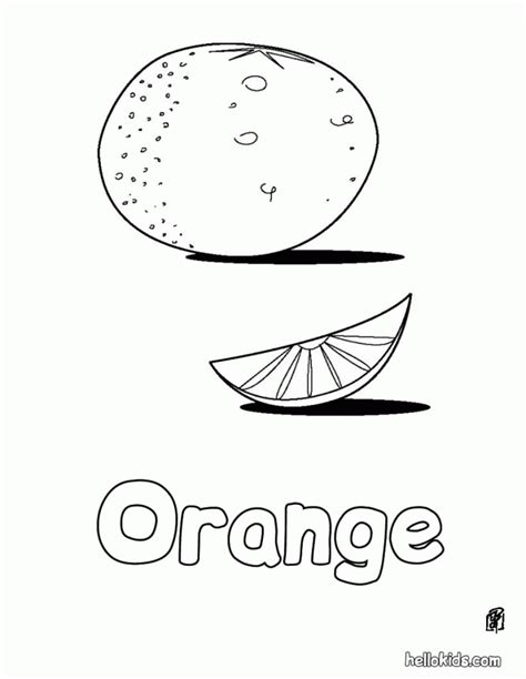 orange coloring pages  kids coloring home