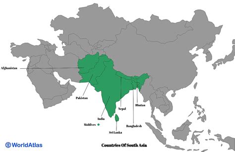 countries  south asia worldatlas