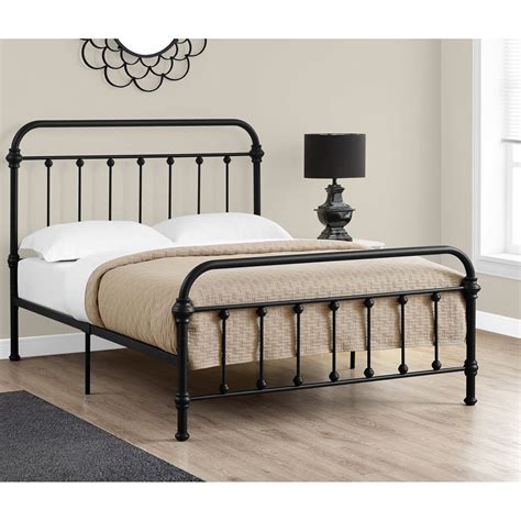 monarch black metal full size bed frame ebay