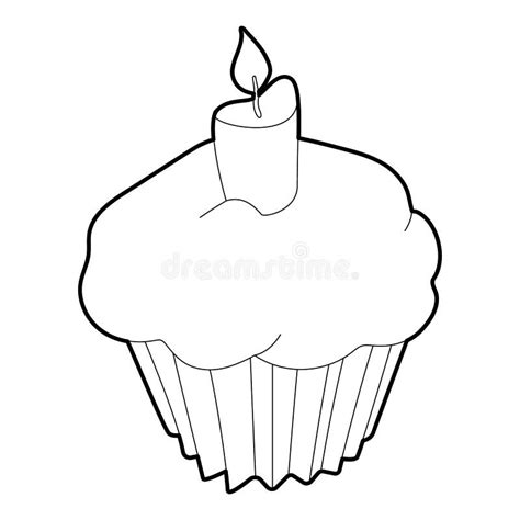 outline muffin stock illustrations  outline muffin stock