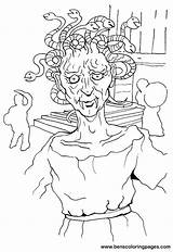Medusa Coloring Head Drawing Getdrawings Pages Children sketch template