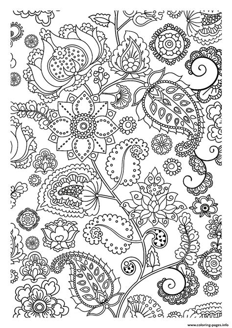 adult flowers zen coloring page printable