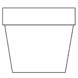 Flower Pot Coloring Template Printable Clipart Empty sketch template