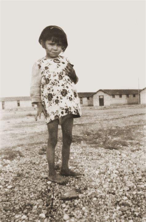 portrait of a romani girl in the rivesaltes detention camp