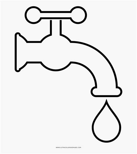 water tap coloring page outline  tap  transparent clipart