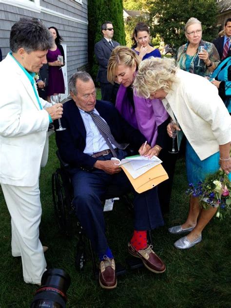 george h w bush acts as witness at lesbian wedding ny