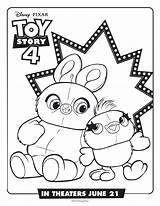 Coloring Bunny Toy Story Ducky Printable Pages Activities sketch template