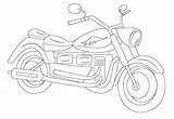 Coloring Motorcycle Pages Printable Print Preschoolers sketch template