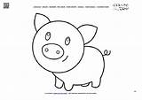Pig Piglet Coloring Little Color Farm Pages sketch template