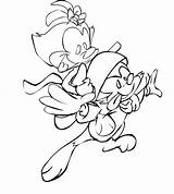 Animaniacs Pinky Colouring Ausmalbilder Coloringhome sketch template