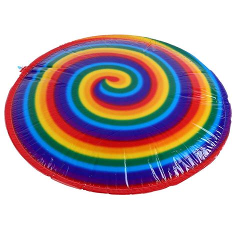 tebru inflatable suspended flying disc spinning spiral toy  kids children family safty sport