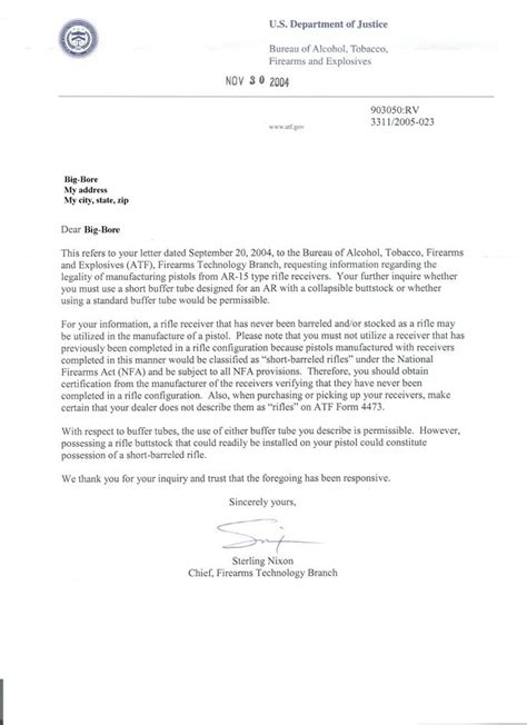 official letter     department  justice