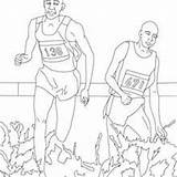 Atletismo Pintar Relevos Coloriage Obstaculos Maratona Corrida Lancer Semi Hellokids Athletes Salto Salida Meta sketch template