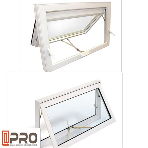 aluminum frame top hung casement window powder coating surface treatment awning glass window