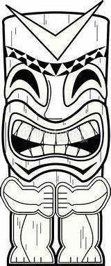 Tiki Totem Mask Tikki Lanta Koh Tatouage Hawaiian Coloriage Luau Hawaianos Vaiana Totems Masque Coloriages Hawaiana Masks Déco Maske Designlooter sketch template