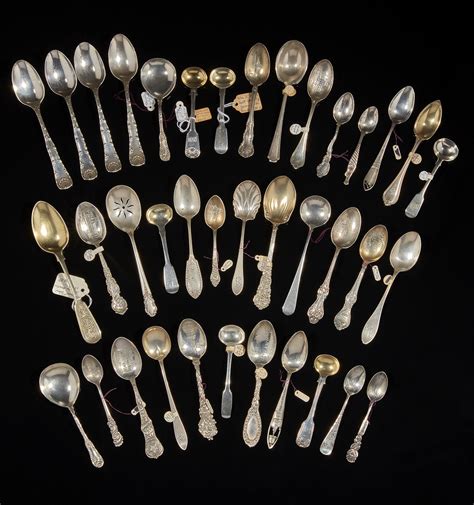 assorted sterling silver spoons witherells auction house