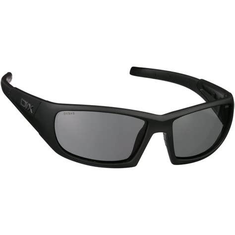 dvx static rx able safety grey lens matte black frame sunglasses