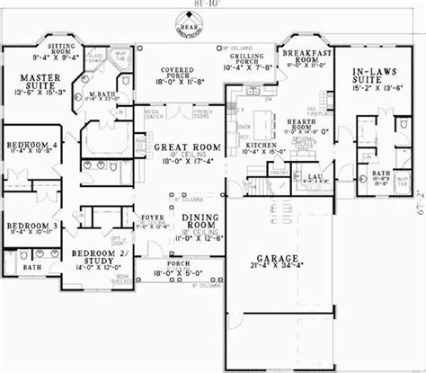 house plans  inlaw suite  main floor cottage house house plans  story  law suite