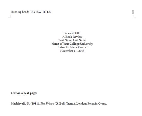 article review template