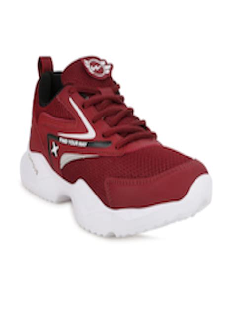 buy campus unisex kids maroon mesh running shoes sports shoes